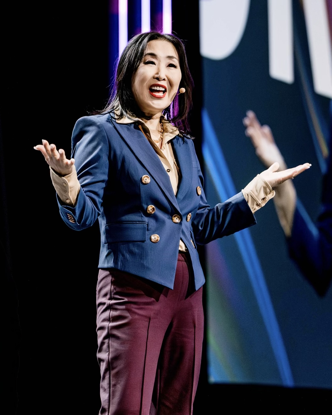 Sara Jones on stage